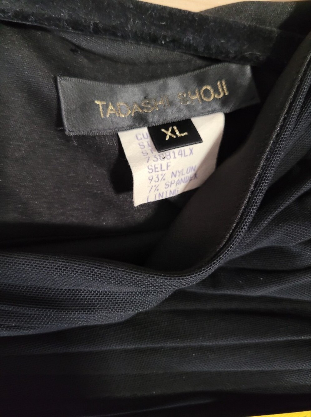 Tadashi Shoji Black Ruched Cowl Neck Long Dress - Picture 7 of 8